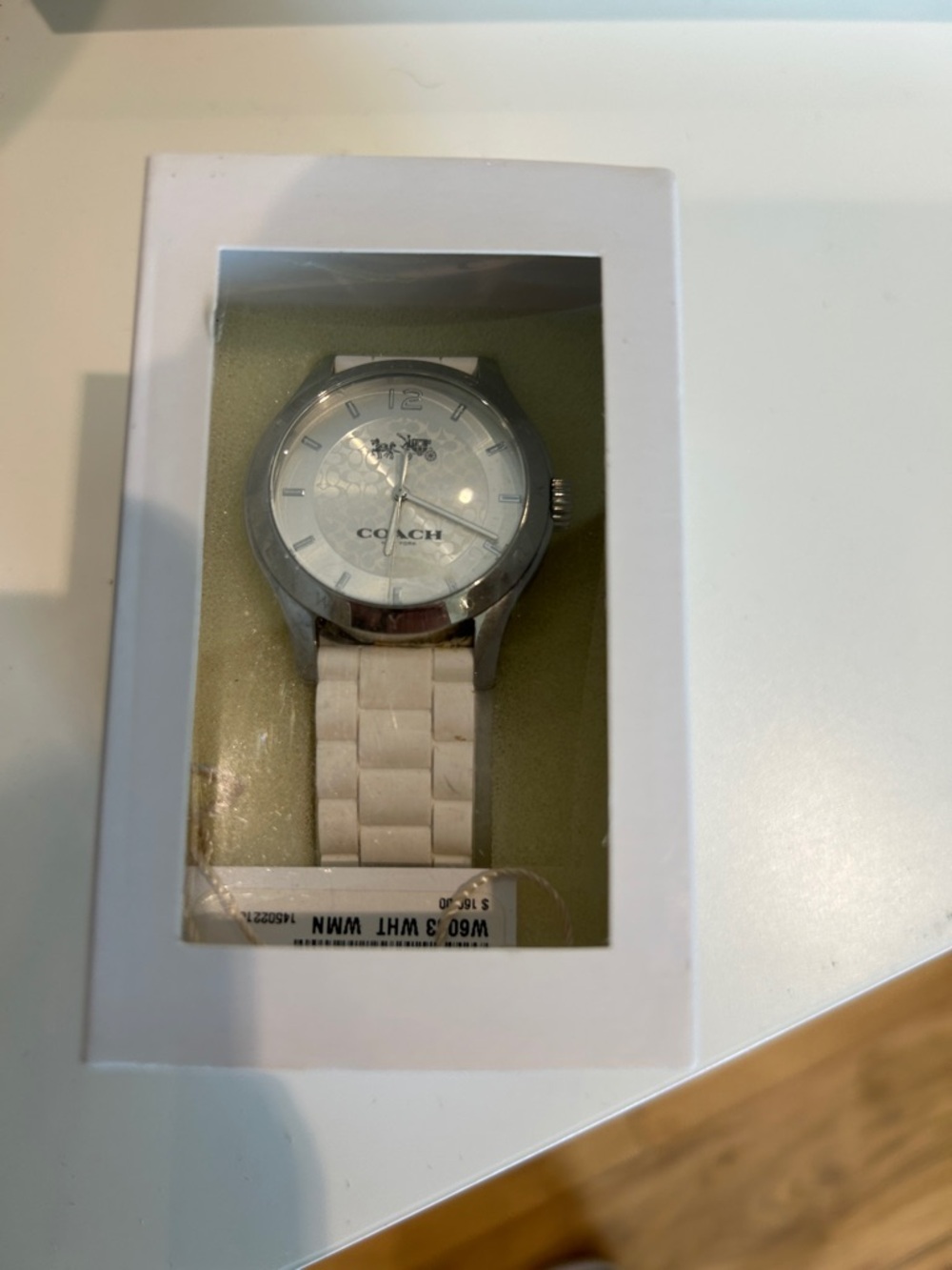 COACH Maddy White  Watch - Stainless Silver Case